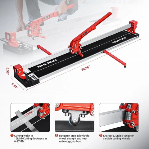 Ручний монорейковий плиткоріз Shijing E302, 1200 мм