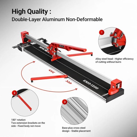 Ручний монорейковий плиткоріз Shijing E302, 1200 мм